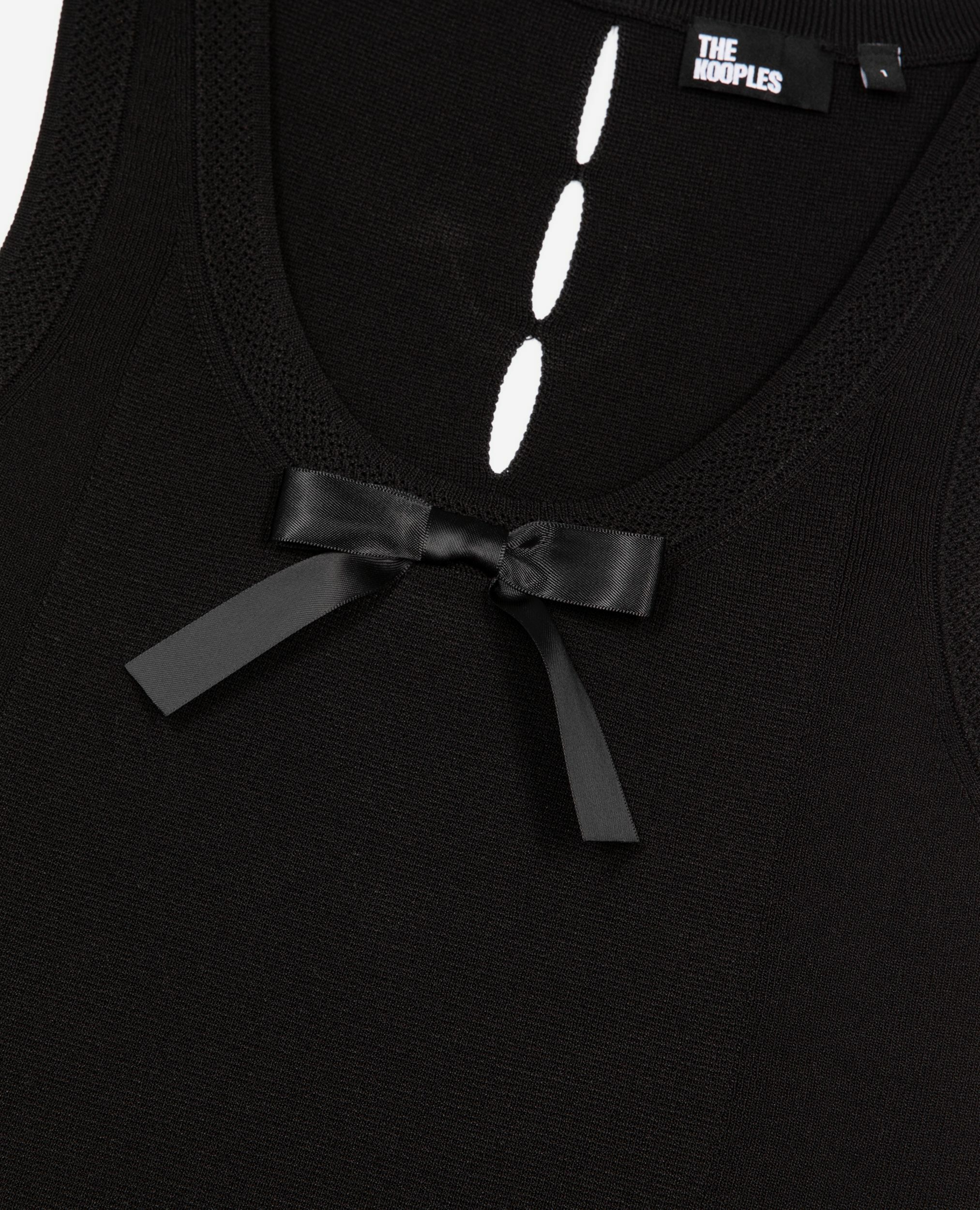 Black mesh top, BLACK, hi-res image number null
