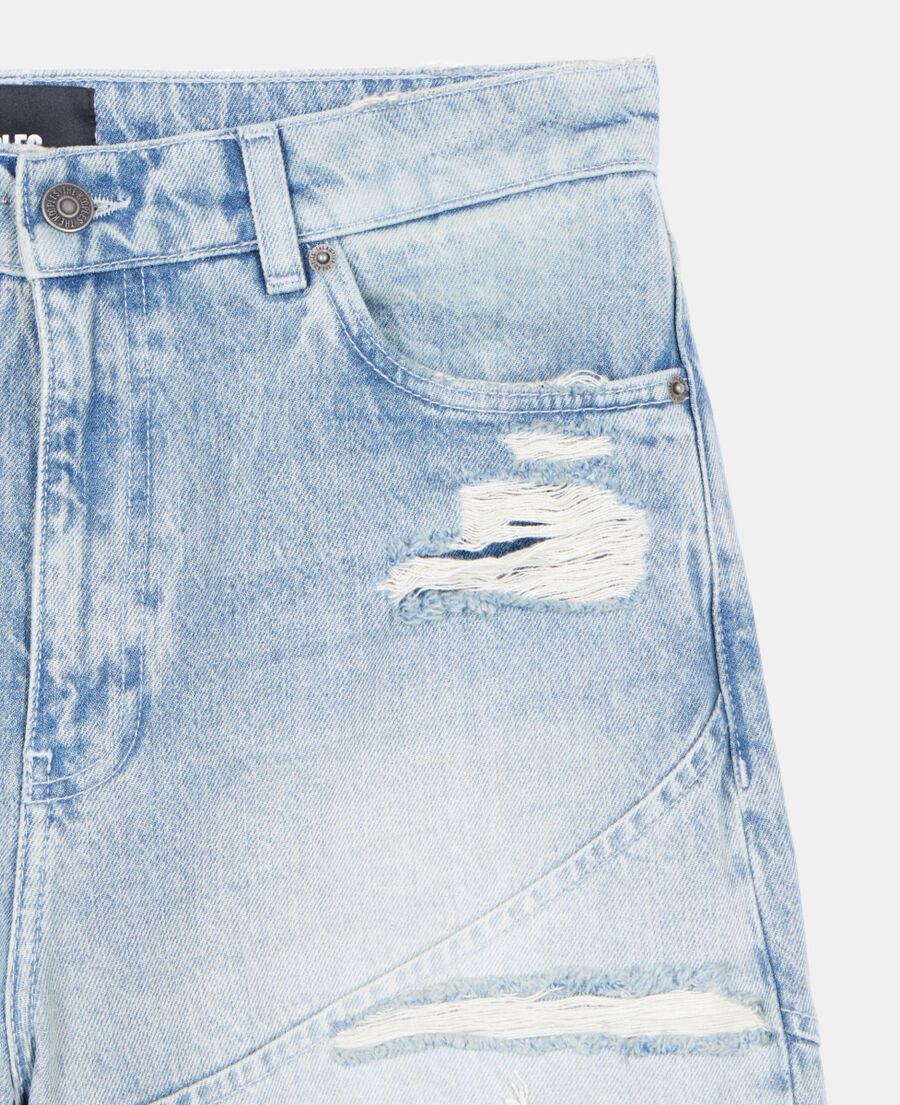 The Kooples DAMEN USED RAPIECE hellblaue boyfriend-jeans