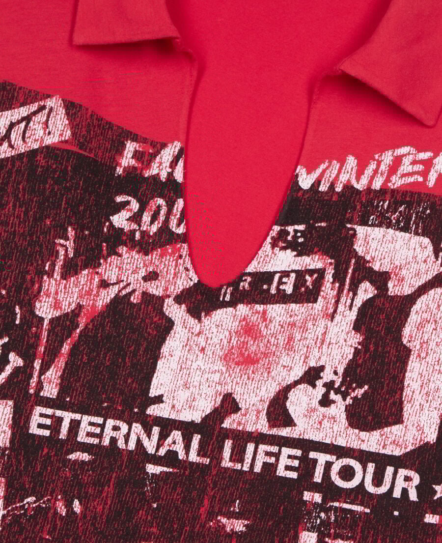 The Kooples WOMEN RUBIS red eternal life tour serigraphy t-shirt