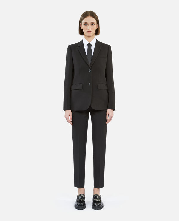 veste de costume en crêpe noire