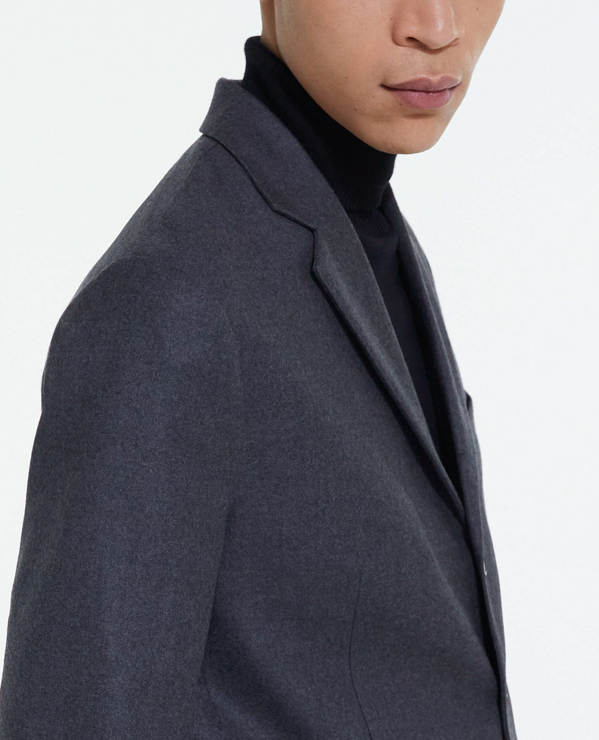 Chaqueta traje lana gris, GREY, hi-res image number null