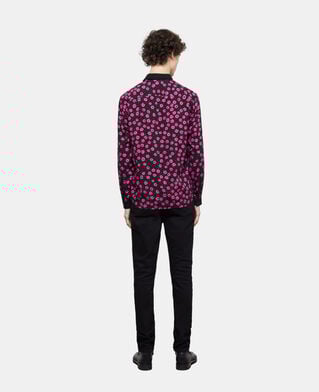 The Kooples HOMME BLACK / PINK chemise col classique imprimée