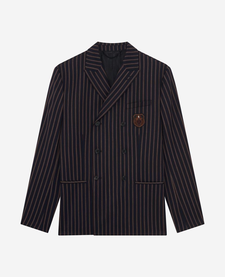 The Kooples MEN BLUE-WHITE-RED navy striped jacket