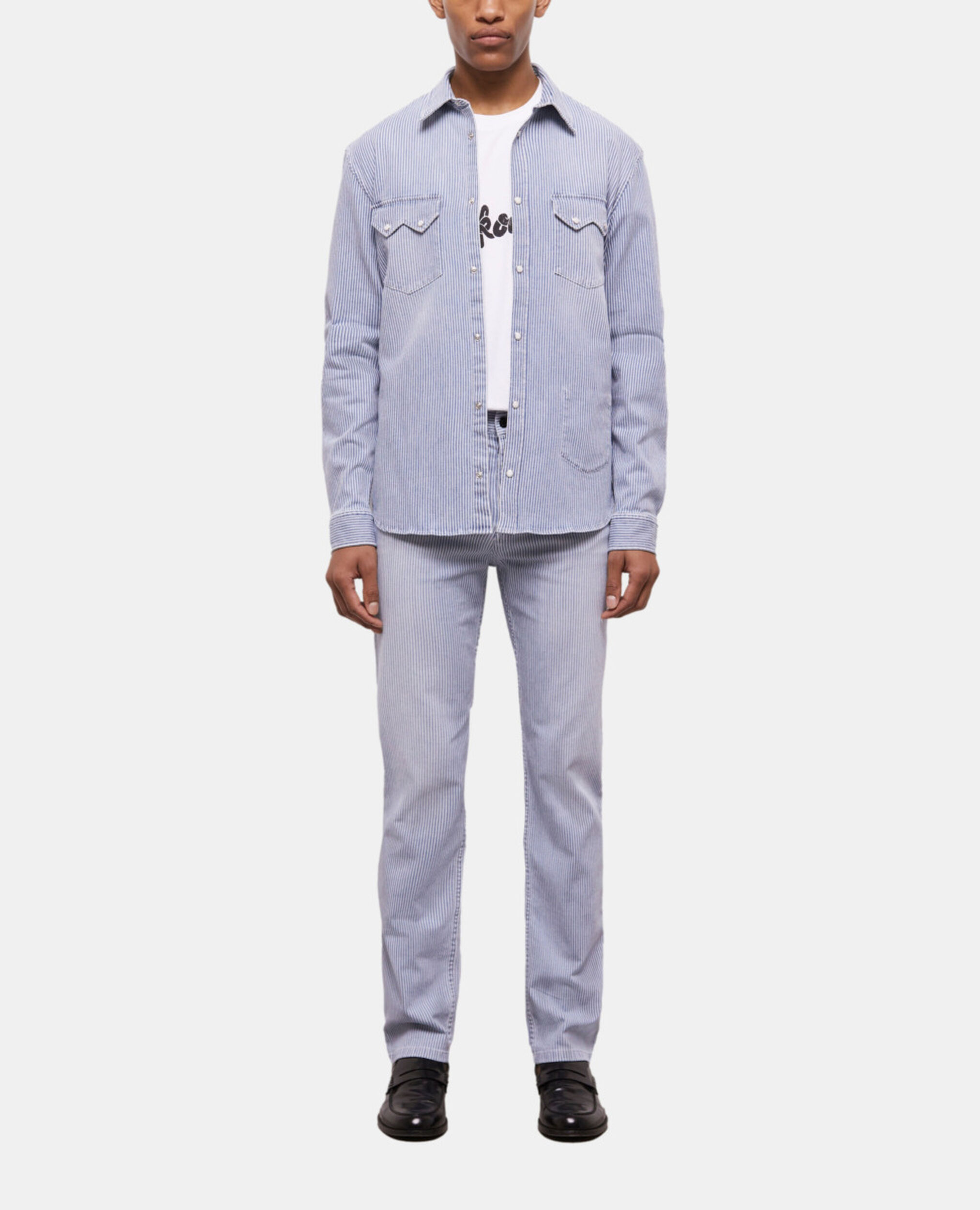 Camisa rayas, BLUE DENIM, hi-res image number null
