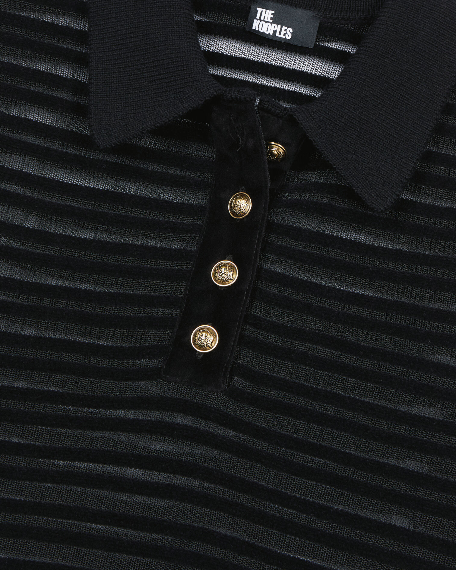 Polo en maille noire, BLACK, hi-res image number null