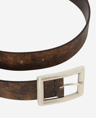 The Kooples HOMME BROWN ceinture effet vintage marron