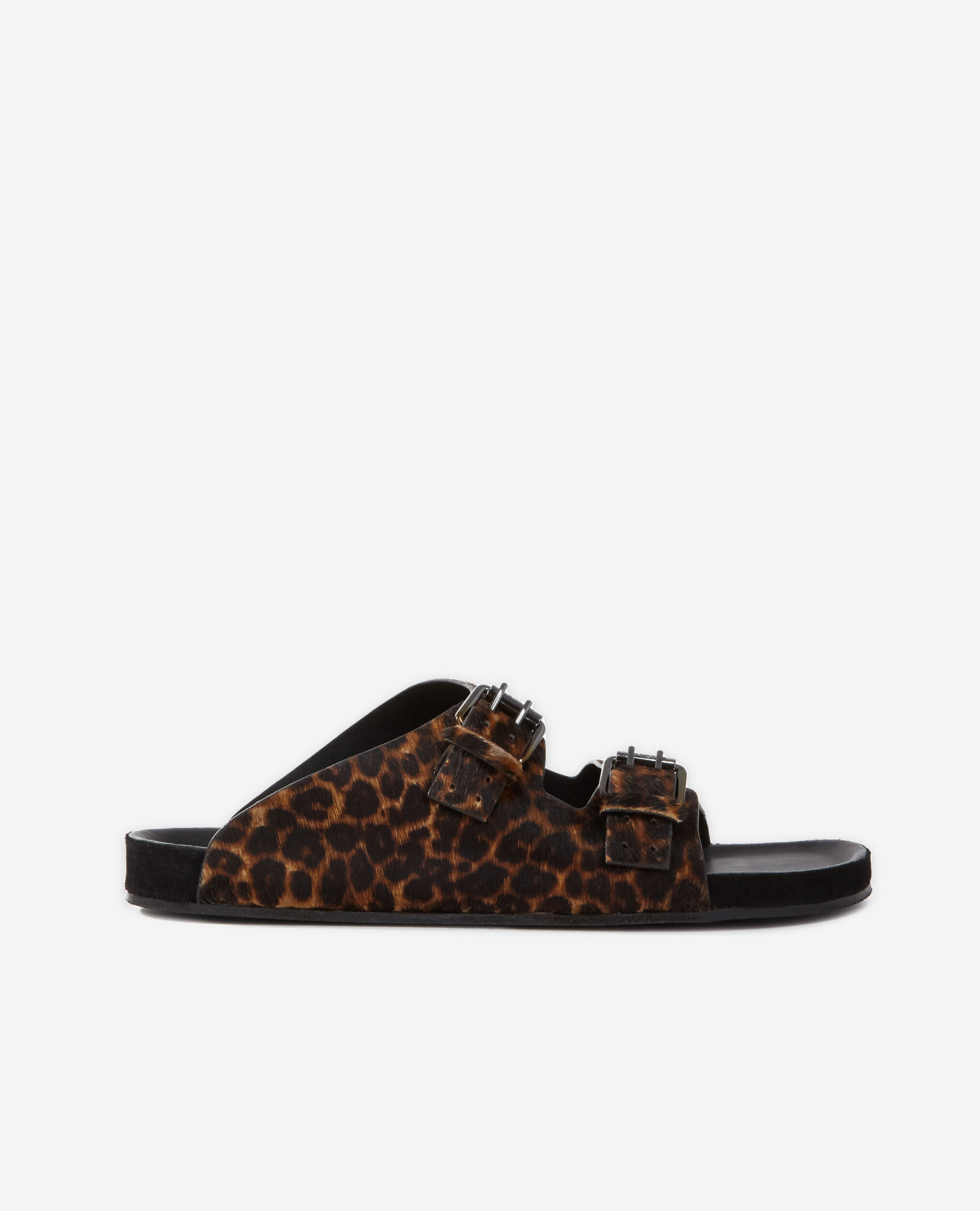 Sandales en cuir léopard, LEOPARD, hi-res image number null