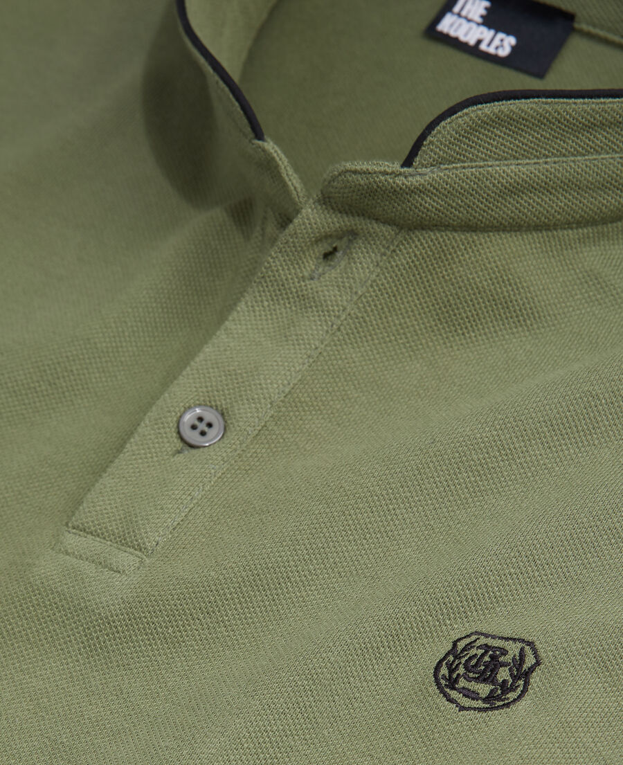 Green officer collar polo shirt | The Kooples - UK