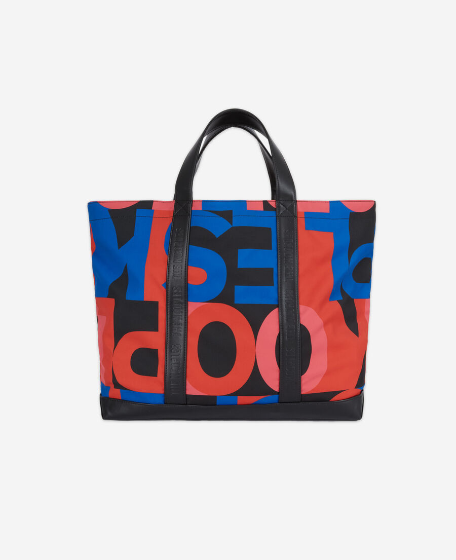 mehrfarbige einkaufstasche mit logo