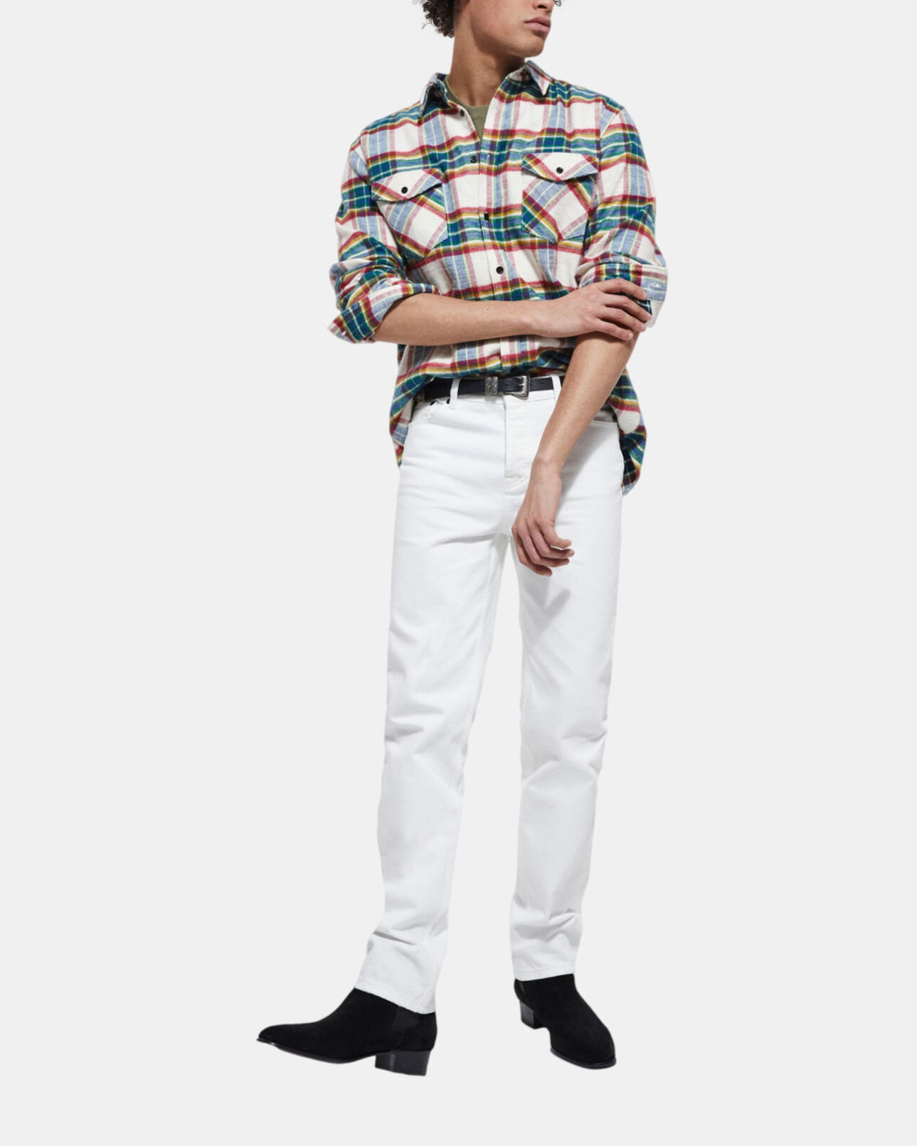 The Kooples HOMME MULTICOLOR chemise col classique à carreaux