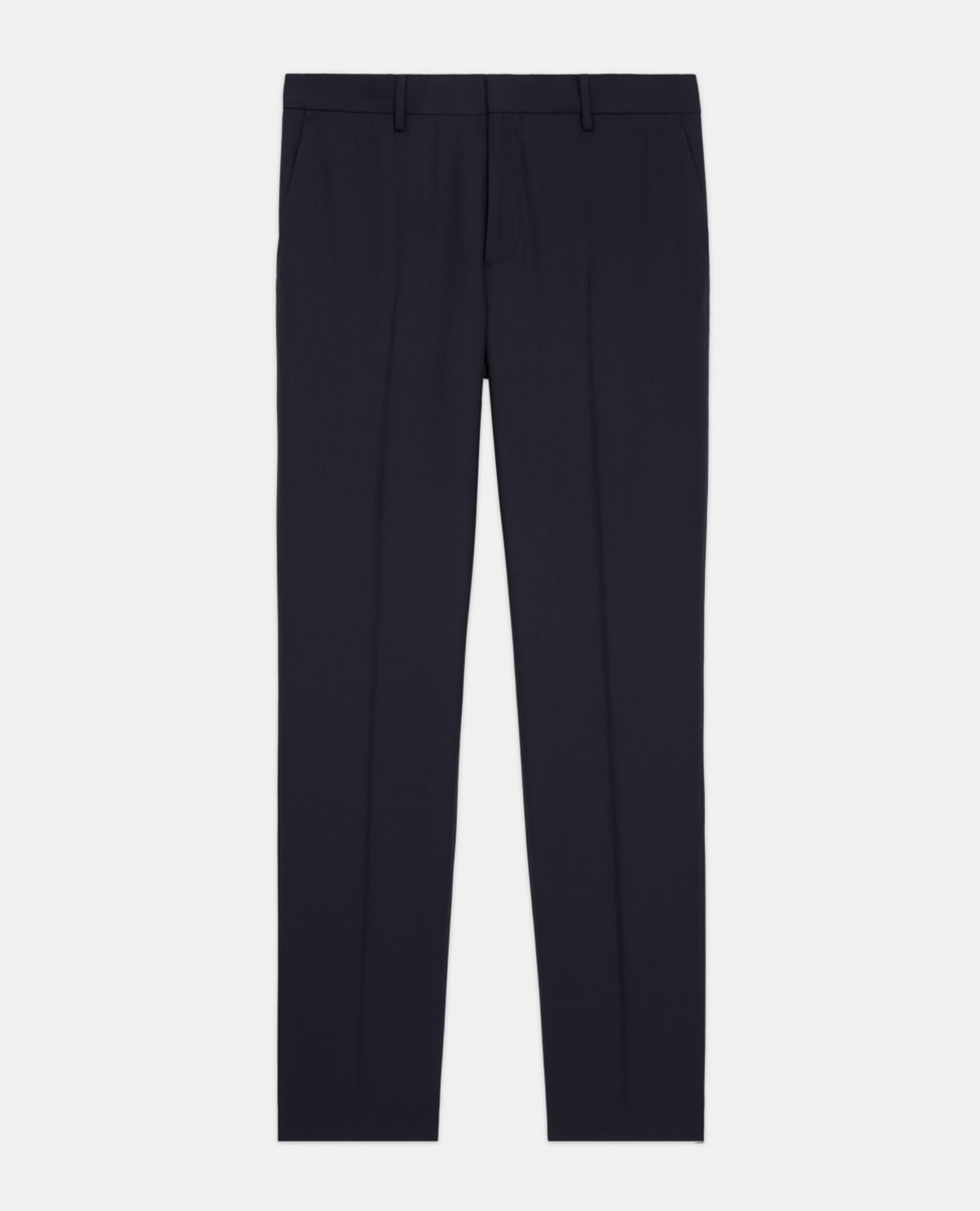 Navy blue wool suit pants slim fit, DARK NAVY, hi-res image number null