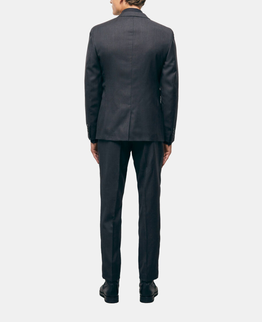 striped wool suit jacket