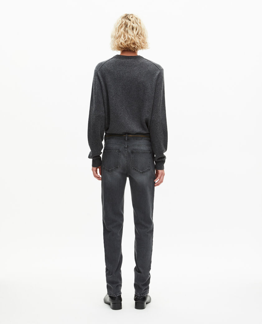 The Kooples HOMME BLACK WASHED jean slim noir d&eacute;lav&eacute;