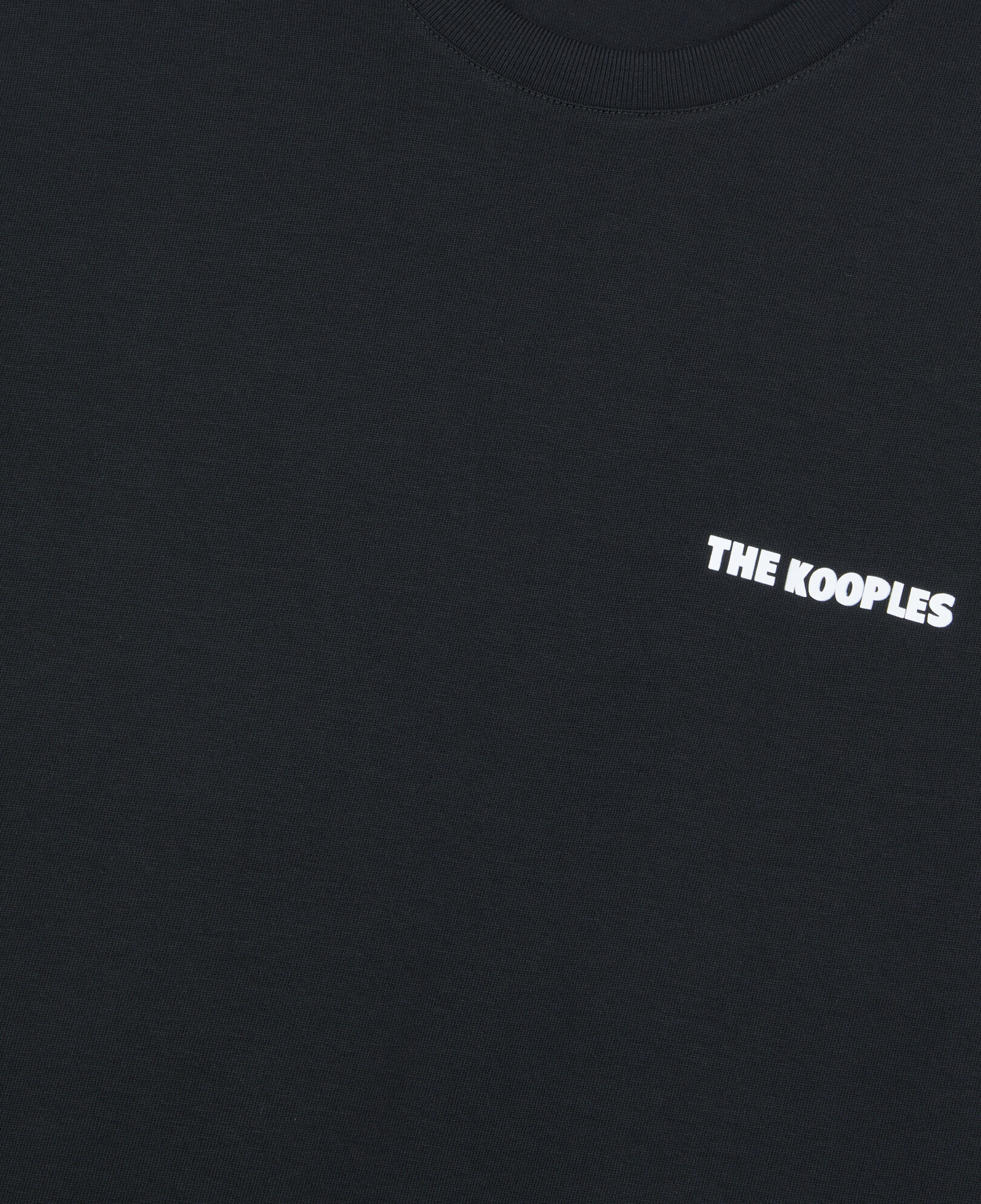 The Kooples MEN BLACK men's black t-shirt with logo serigraphy