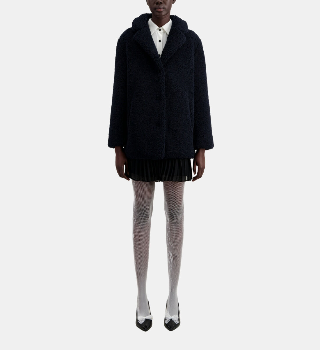 Short sales navel coat