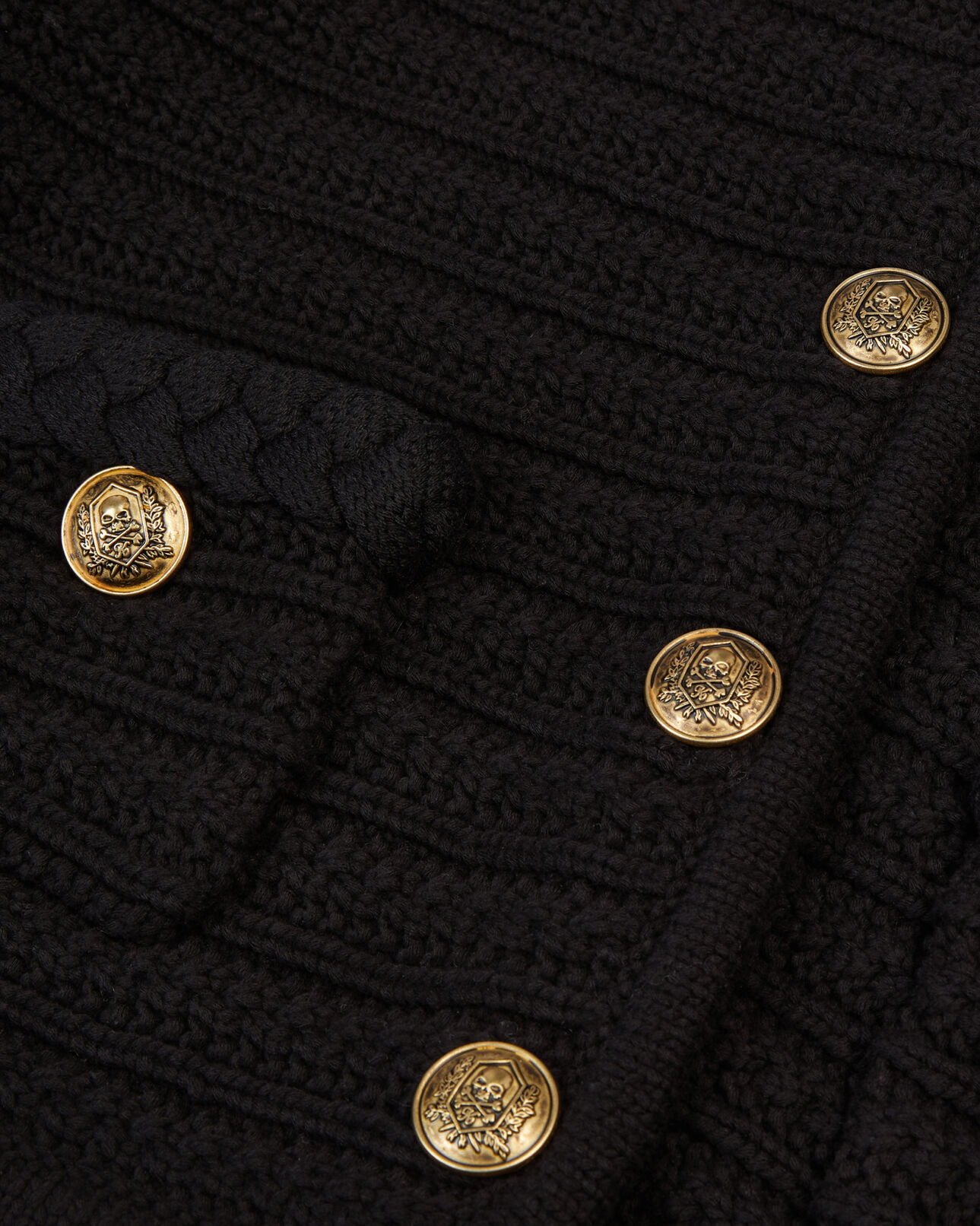 The Kooples FEMME BLACK cardigan en maille torsadée noir