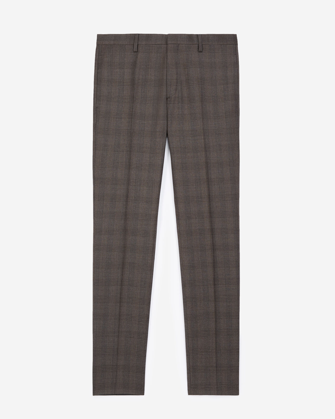 The Kooples MEN DARK GREY grey wool check suit trousers