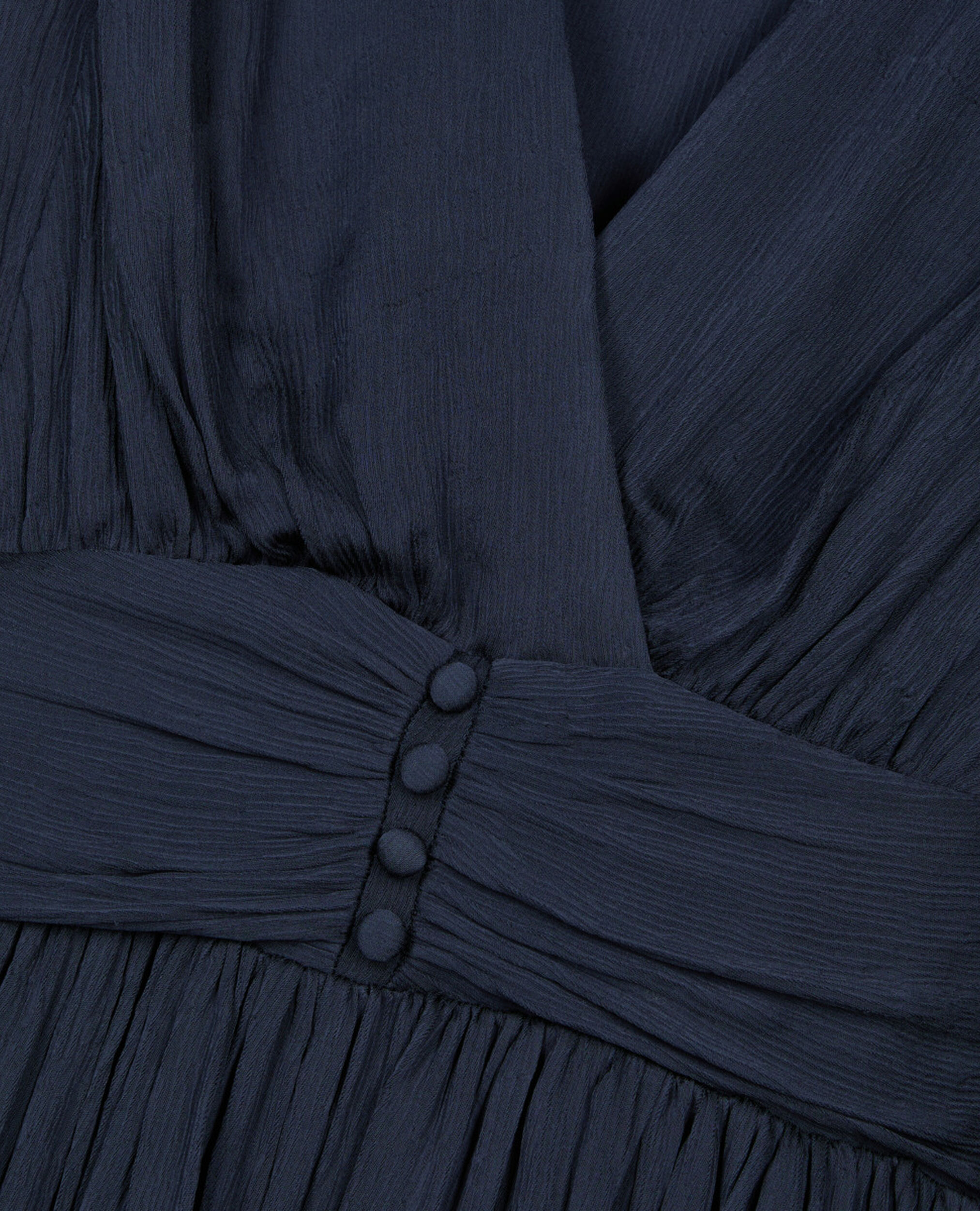 Robe courte tissu crinckle bleu marine, DARK NAVY, hi-res image number null