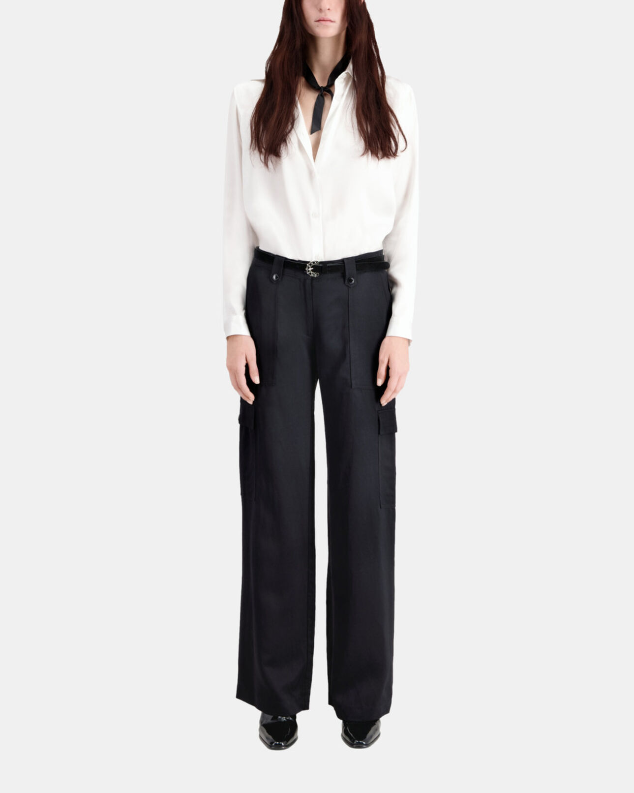 The Kooples WOMEN BLACK black cargo pants
