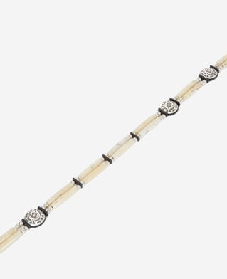 The Kooples WOMEN ECRU thin white leather belt