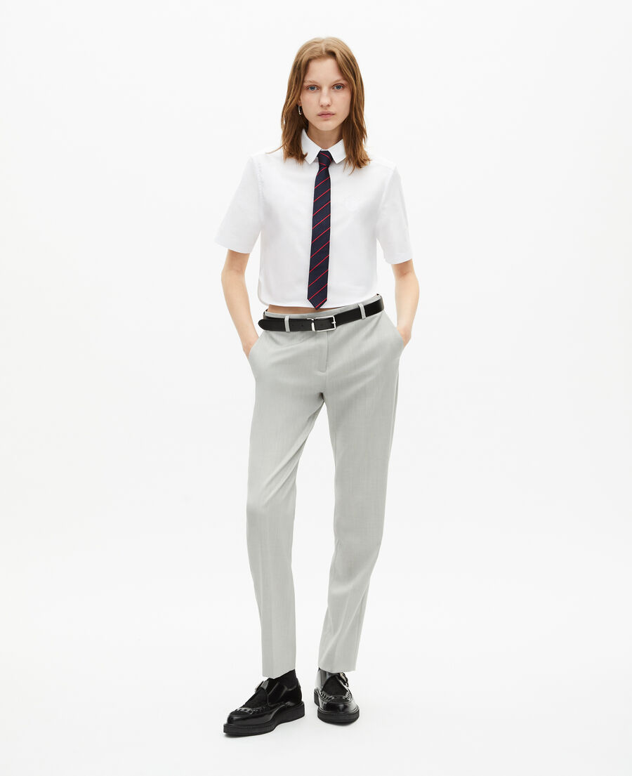 The Kooples DAMEN BEIGE eng anliegende anzughose grau