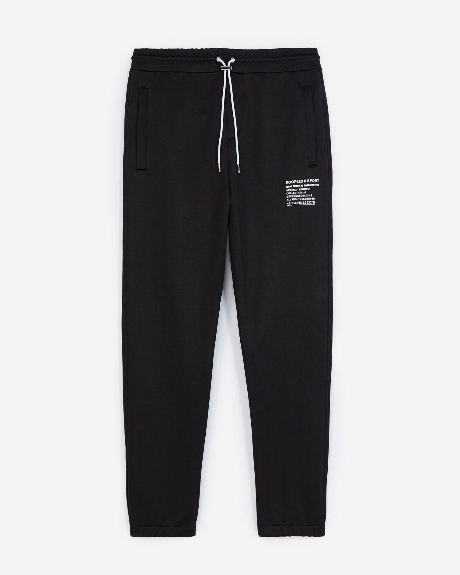Jogging noir tissu technique à logo, BLACK, hi-res image number null