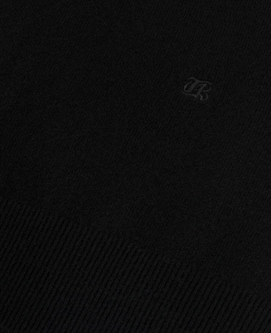 The Kooples HOMME BLACK pull col v en cachemire noir