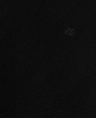 The Kooples HOMME BLACK pull col v en cachemire noir