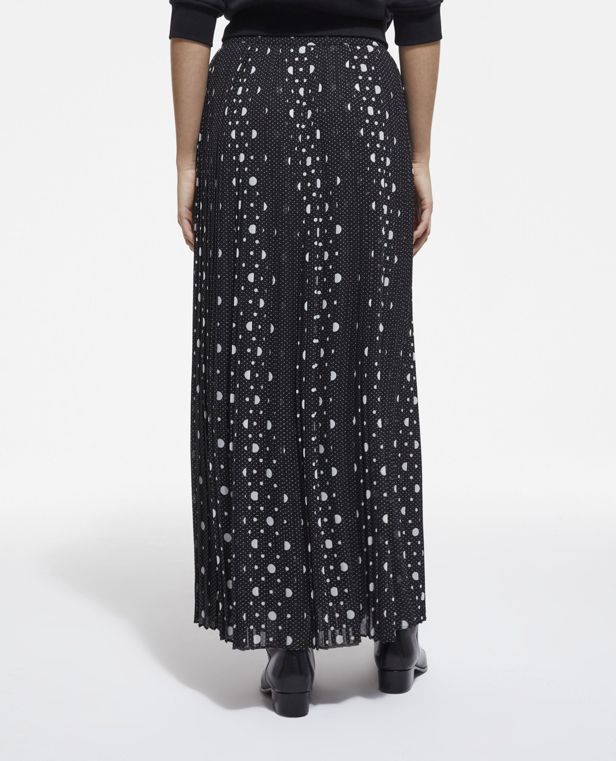 Long printed skirt, BLACK-ECRU, hi-res image number null