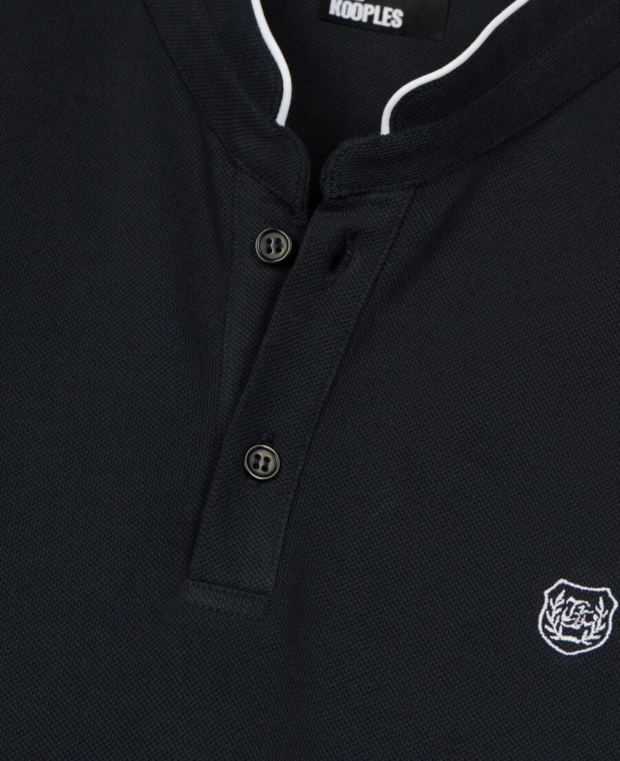 The Kooples HOMME NAVY polo en coton piqu&eacute; bleu marine