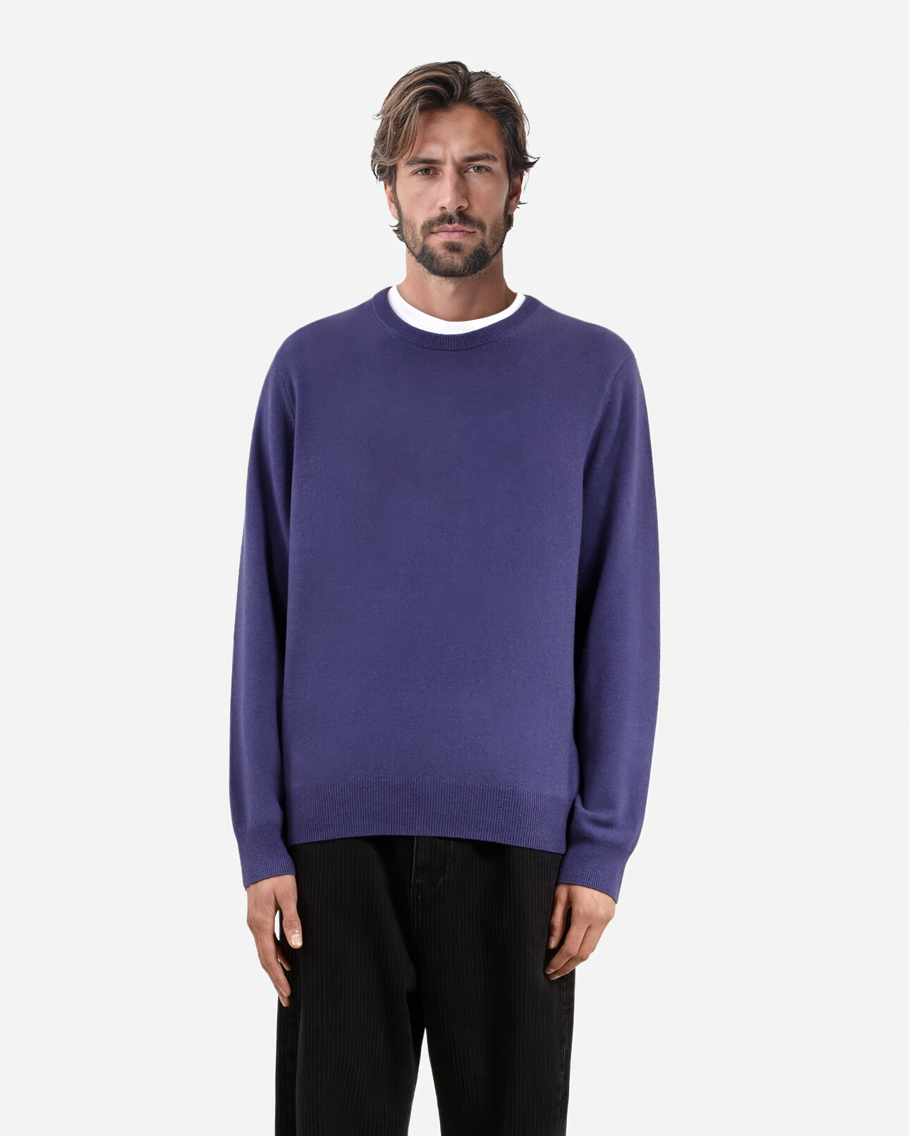 The Kooples HERREN BLUE ATLANTIQUE blauer pullover aus kaschmir