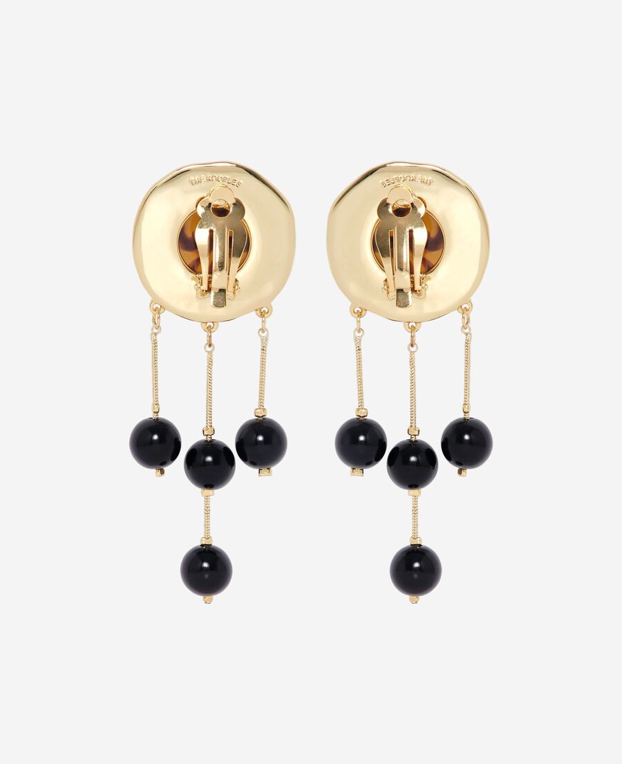 The Kooples F GOLD gold-plated earrings