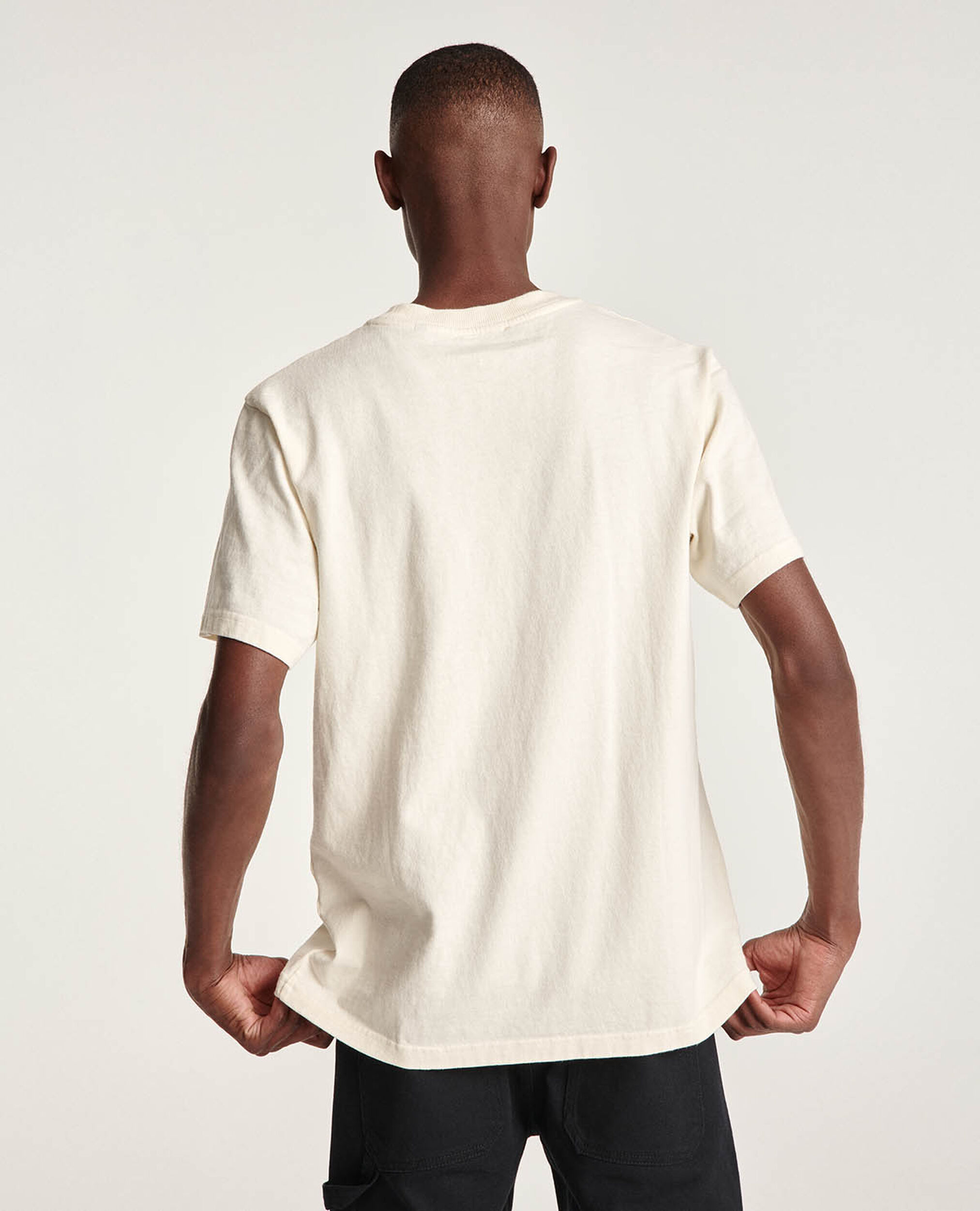 Ecru cotton T-shirt printed mountain logo, ANTIQUE WHITE, hi-res image number null