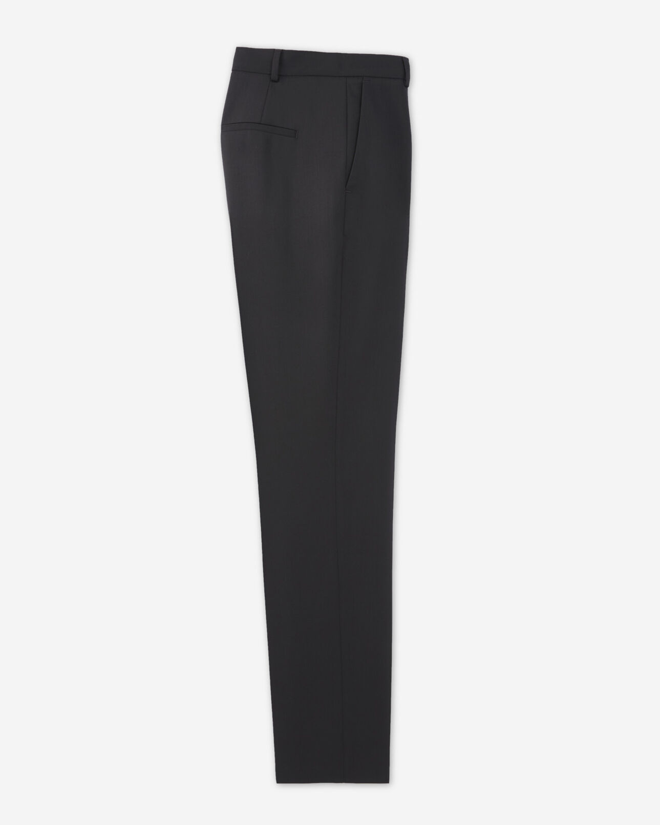 The Kooples DAMEN BLACK anzughose schwarz wolle lederdetail