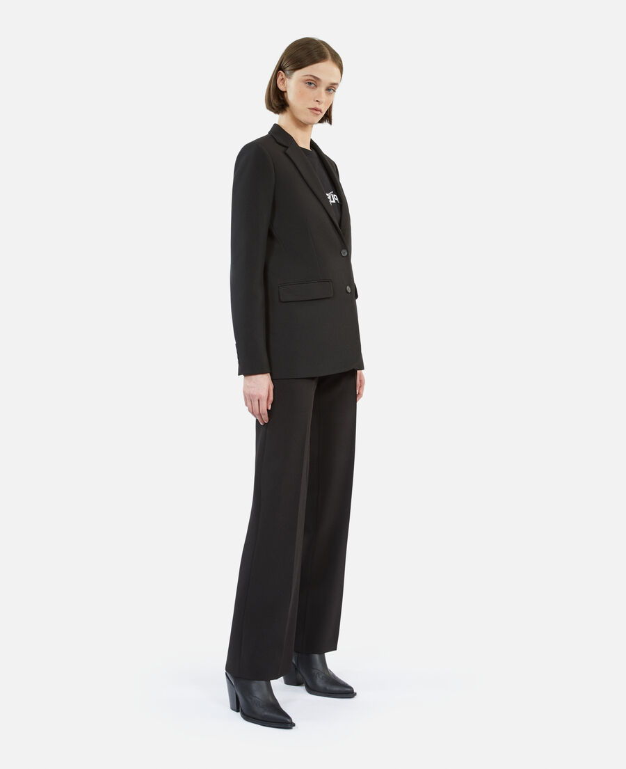 black crêpe suit jacket