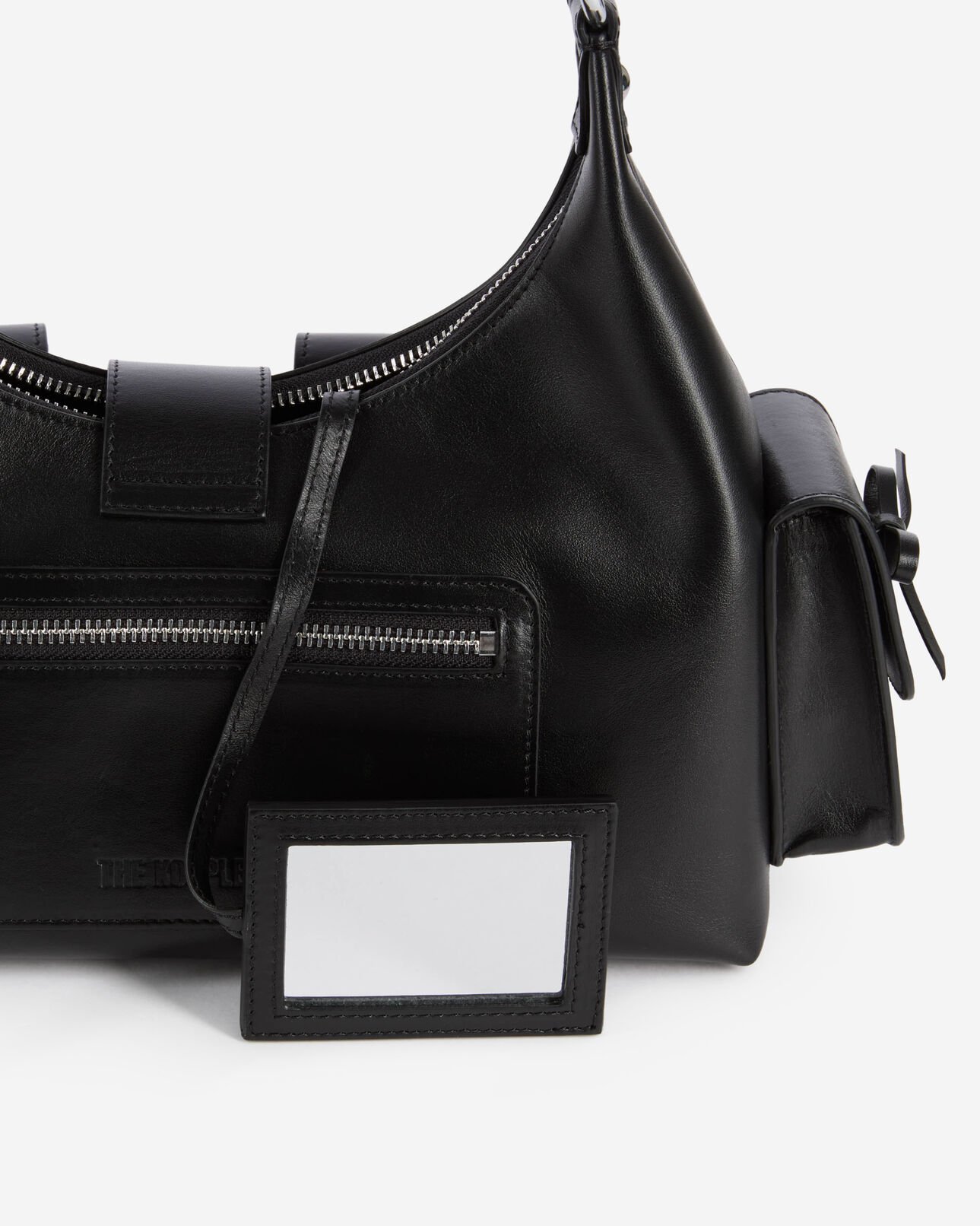 The Kooples FEMME BLACK sac amelia en cuir lisse noir