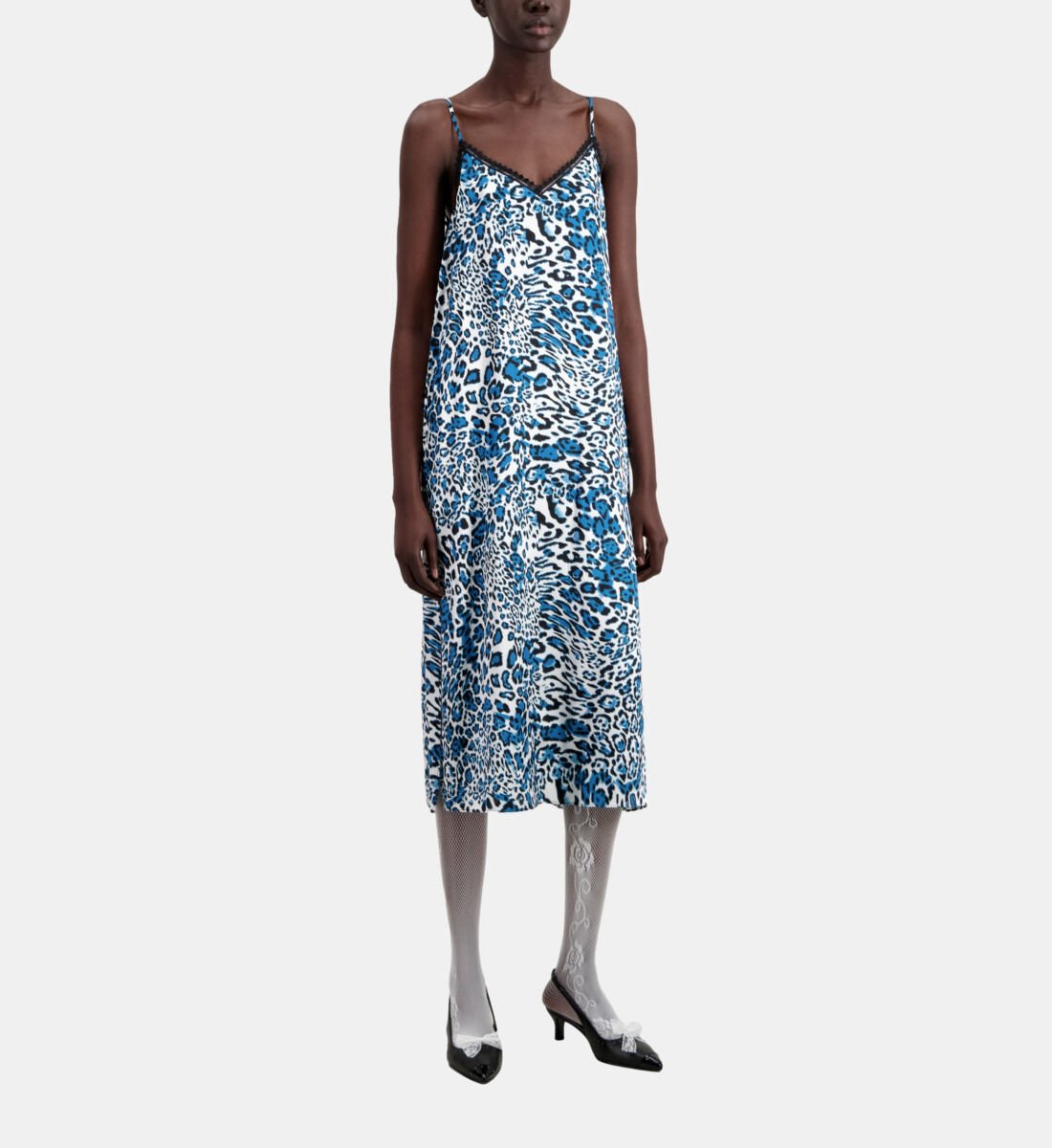 Silk leopard shop slip dress