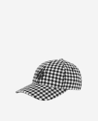 The Kooples M PIED DE POULE black houndstooth wool cap