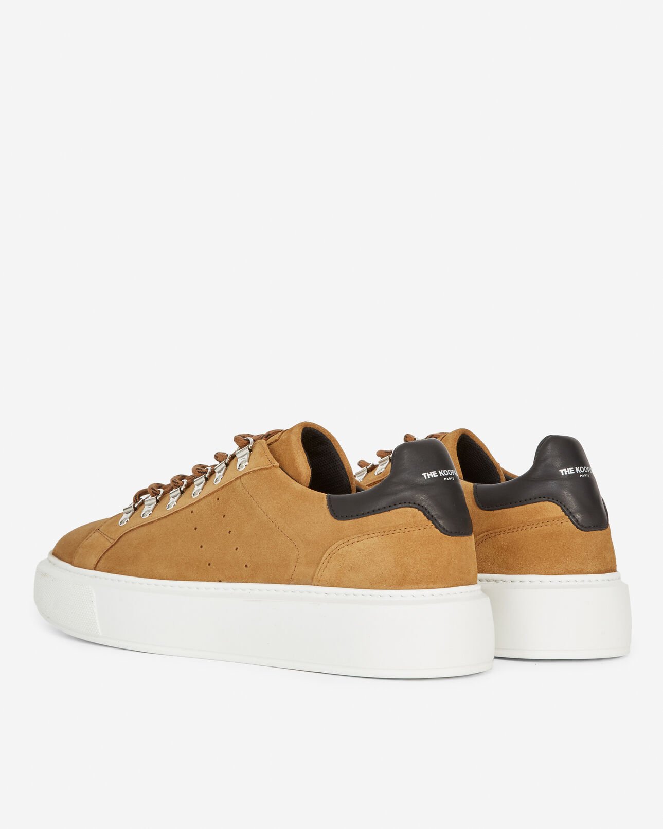 The Kooples HERREN BROWN sneakers aus beigem wildleder