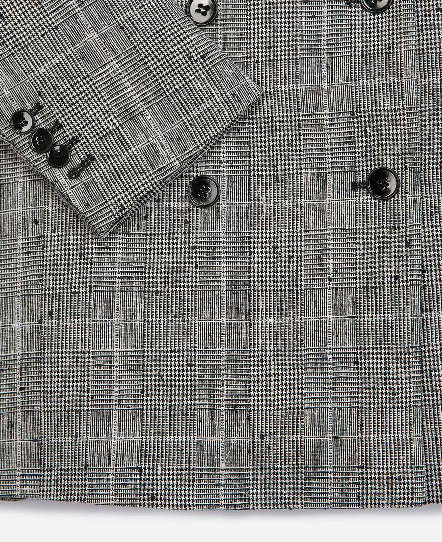 veste fluide grise prince-de-galles