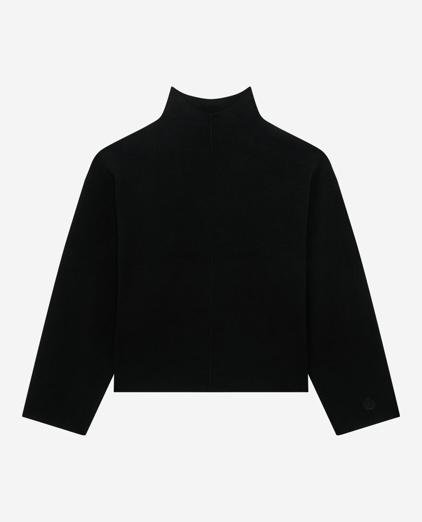 The Kooples F BLACK black mock-neck sweater