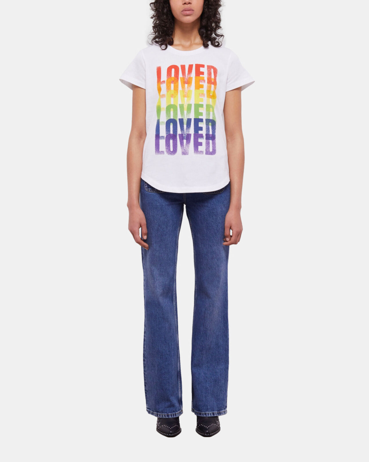 The Kooples FEMME WHITE t-shirt femme pride blanc