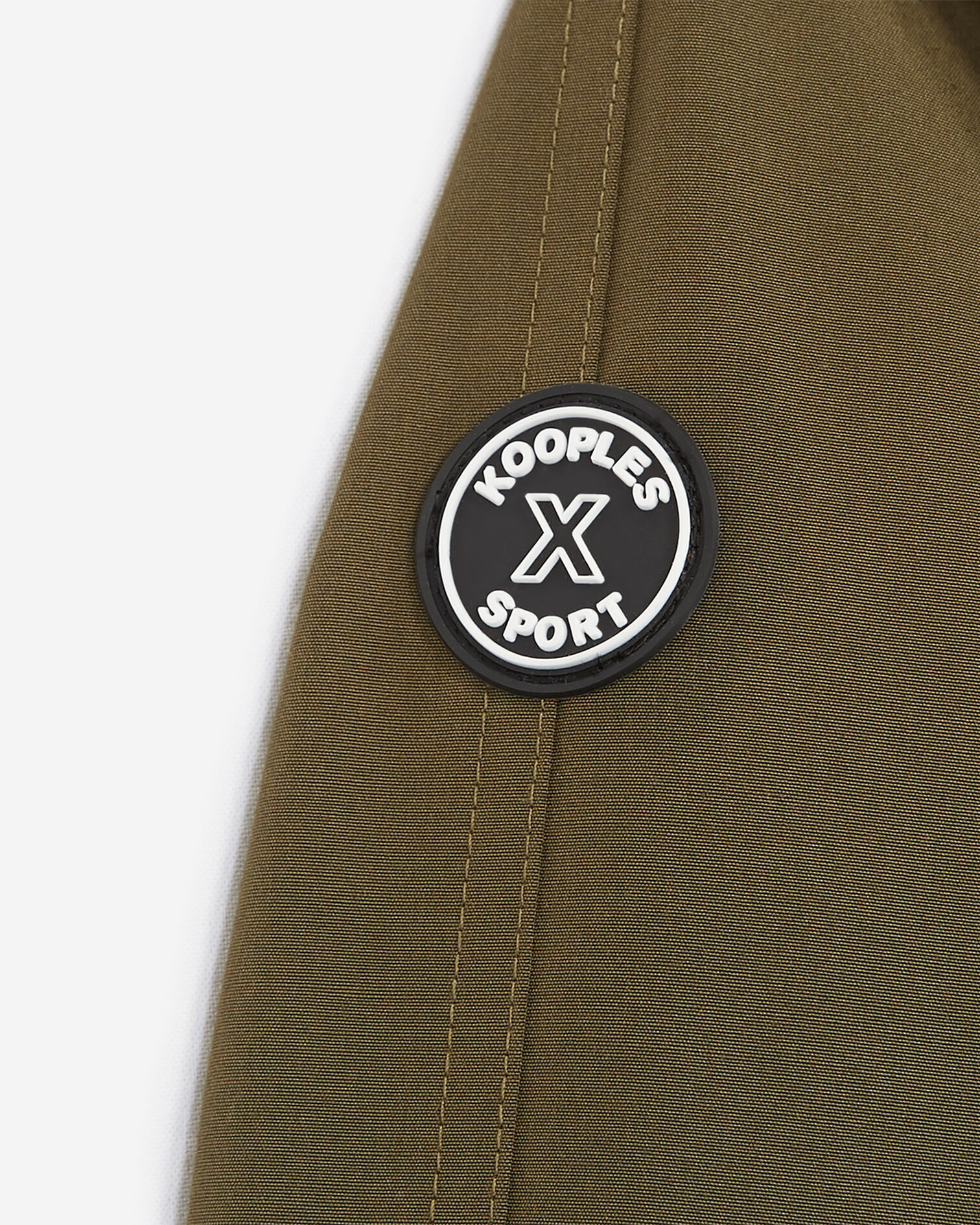 Cropped khaki down jacket with lined hood, KAKI, hi-res image number null