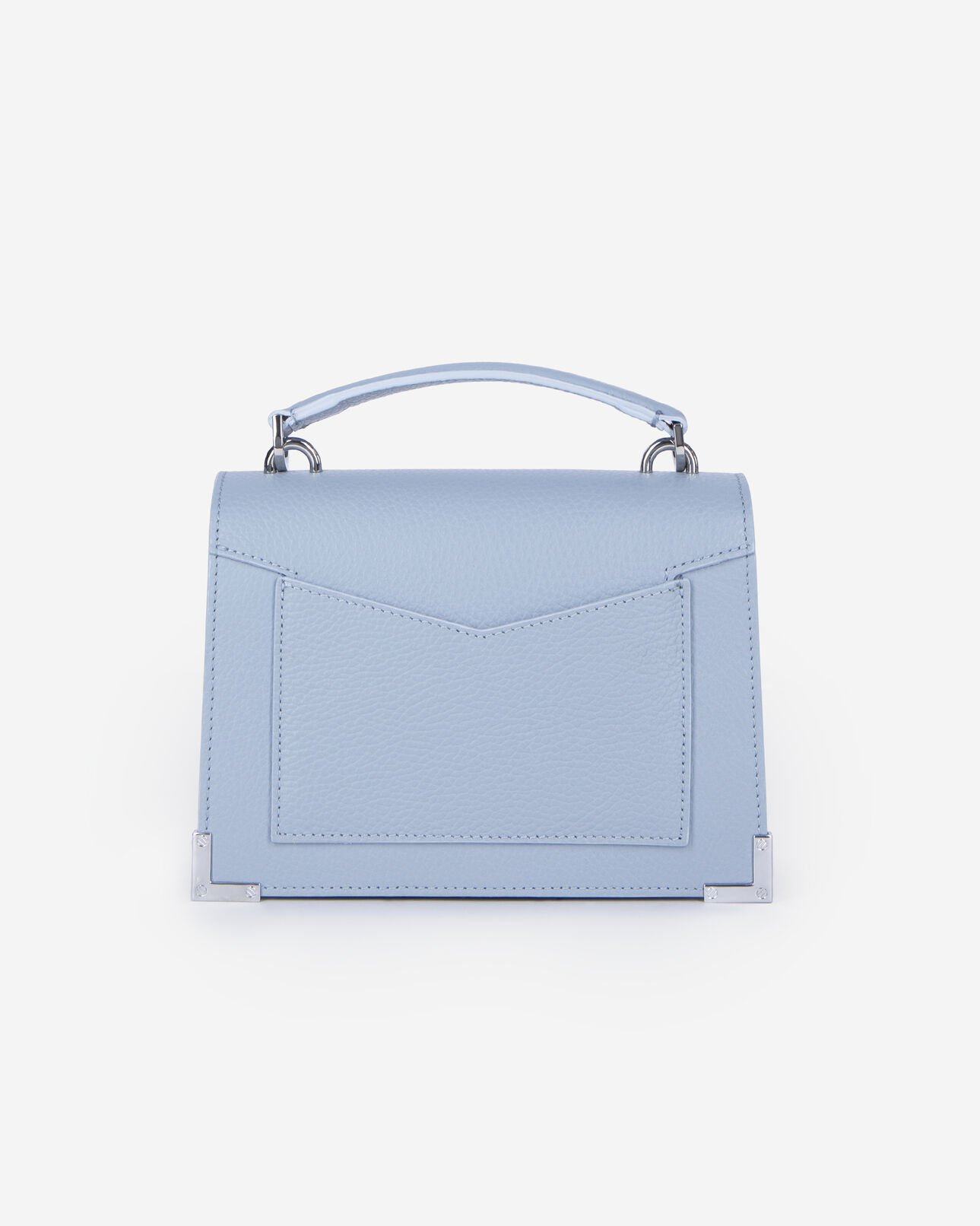 The Kooples FEMME BLUE sac emily small en cuir grainé bleu