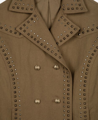 The Kooples FEMME KAKI caban avec studs et perles kaki