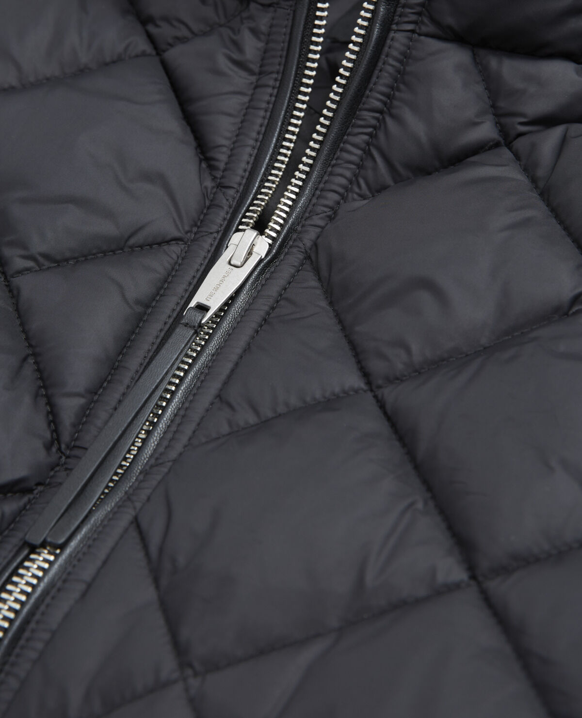 Zipped black quilted technical jacket The Kooples UK
