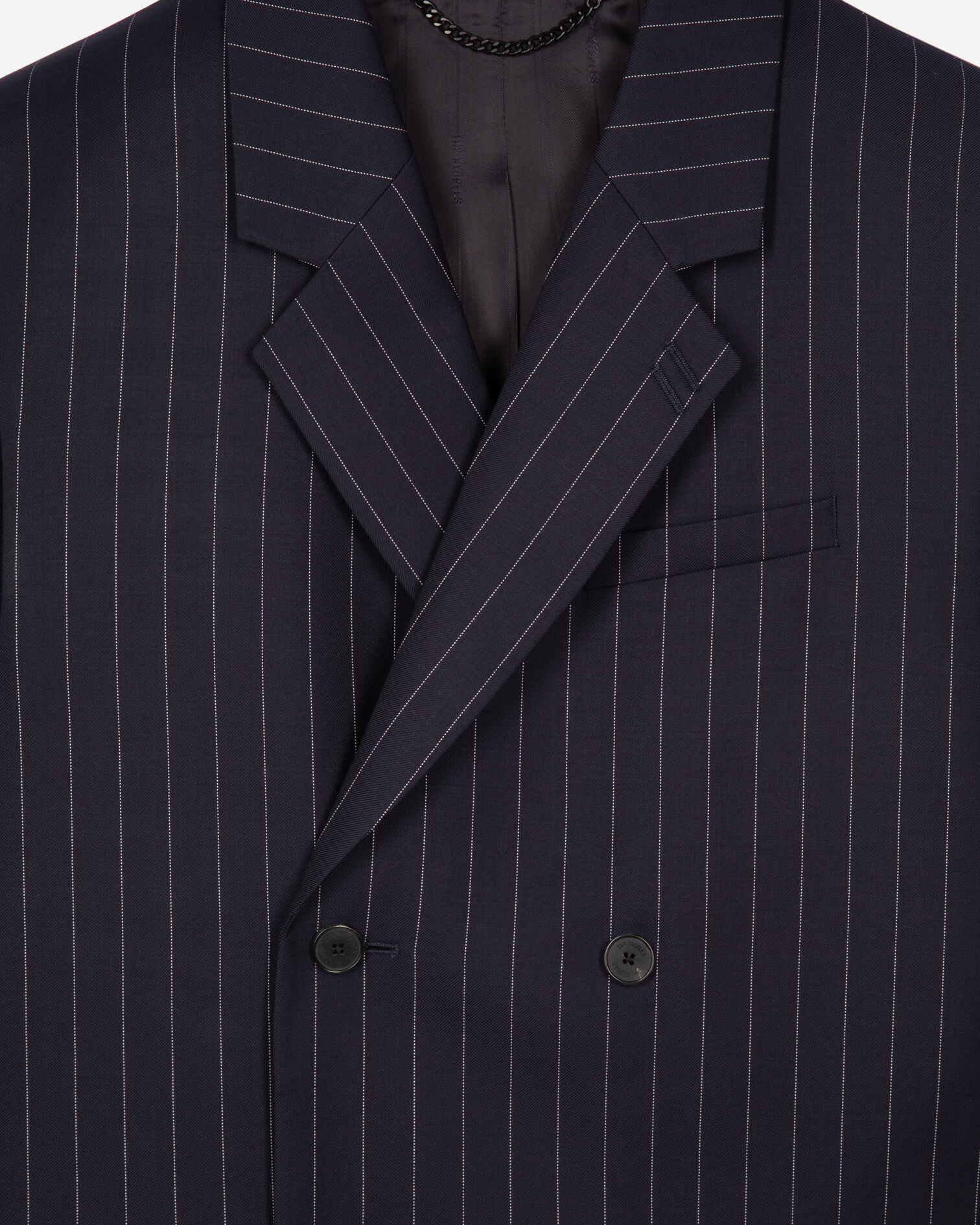 Blue pinstripe suit jacket, DARK NAVY, hi-res image number null
