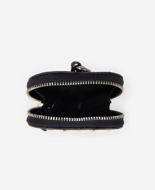 The Kooples F BLACK black leather purse/bag charm