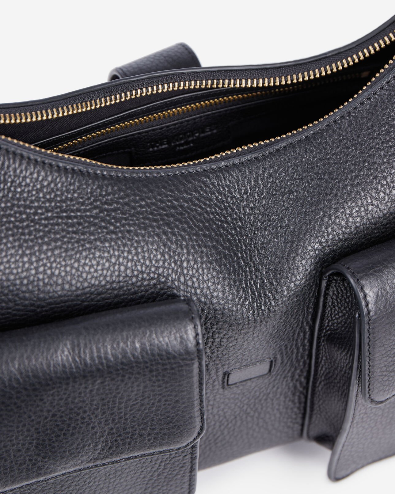 The Kooples FEMME BLACK sac amelia en cuir grainé noir