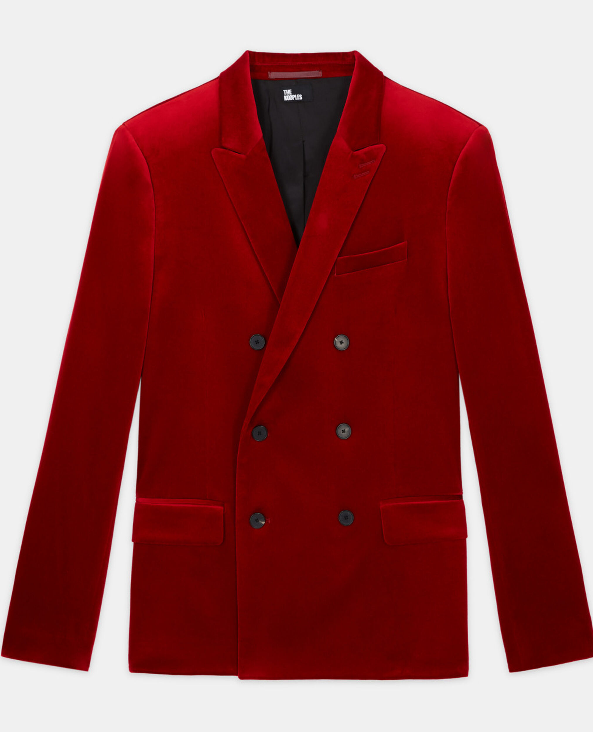 Red double-breasted suit vest, RED, hi-res image number null